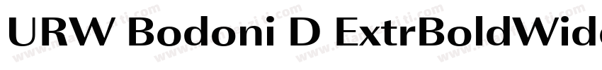 URW Bodoni D ExtrBoldWide字体转换
